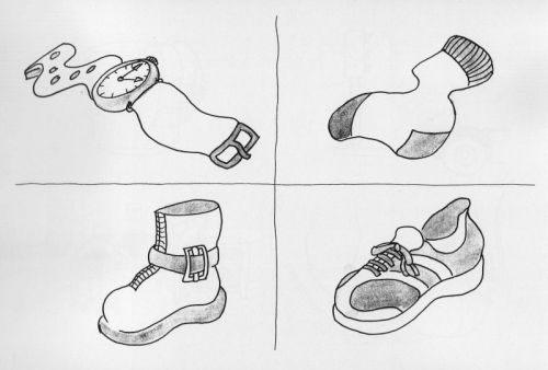 Example of the Perlesko for DGS and spoken German (© Bizer & Karl, no year; target: shoe)